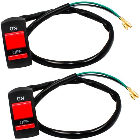 Yuanpgky Interrupteur de guidon de moto à LED 22 mm pour phare