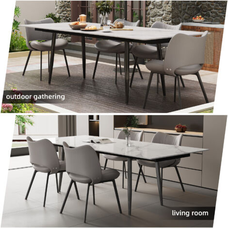 Ensemble De Salle à Manger De Jardin 9 Pcs Marron Et Noir | Leroy Merlin