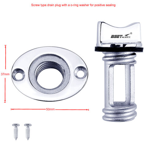 Bouchon De Vidange Bateau – Acier Inox 304, étanchéité Réglable