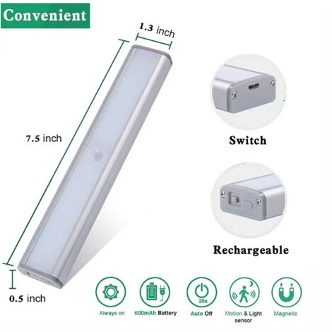 ZOESON 37 LED Motion Sensor Light, Wireless Portable Rechargeable