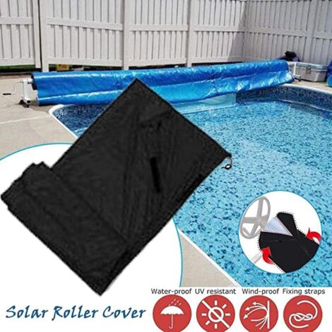 Couverture Enrouleur Piscine Tissu Oxford 210D - 550x96cm - Protection Solaire Et Débris