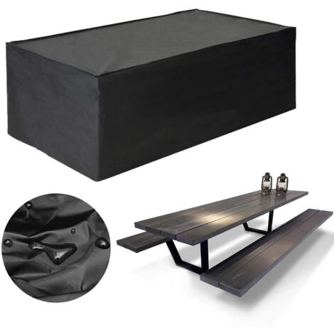 Housse Pour Mobilier D'extérieur Noir 229 X 113 X 73 Cm 210D
