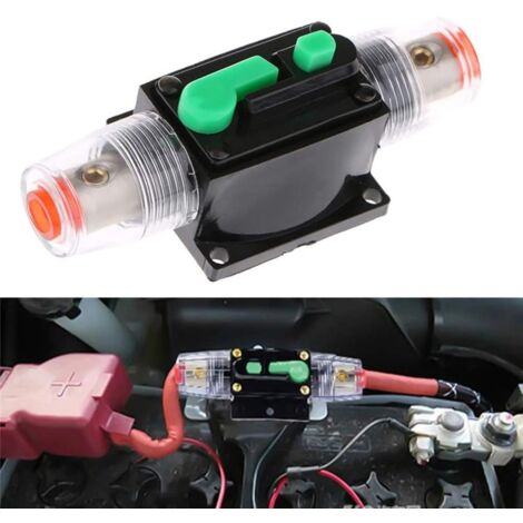 Lot De 2 Disjoncteurs 30A 12V-24V DC - Protection Audio Voiture Bateau Avec Réarmement