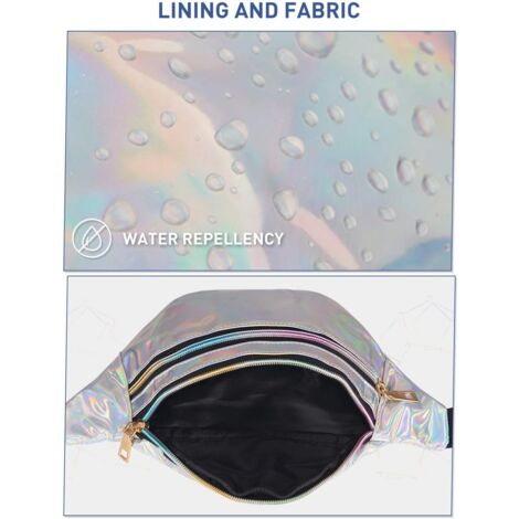 Sac Banane Holographique En Cuir PU Pour Femme,poche De Plage,sacs De