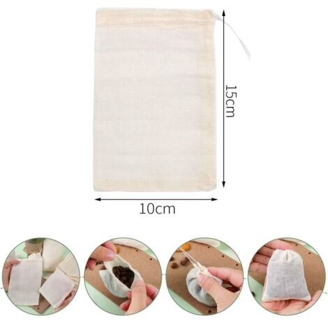 Lot De 9 Sac Coton - Sac En Cotton Pour Legumes - Sacs Réutilisables à Fruits Et Légumes - Sac