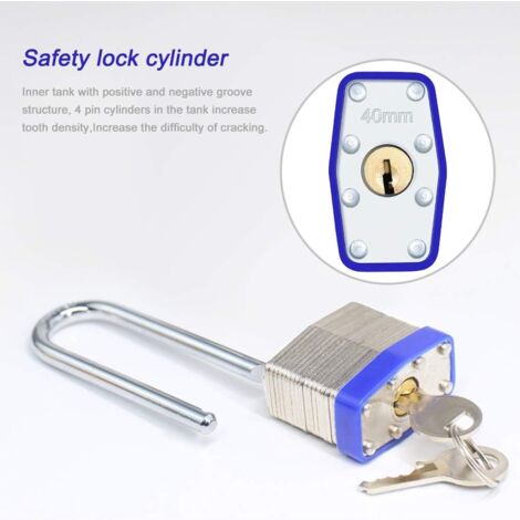 Paquet De 4 Cadenas Laminés De 1-9/16 Po à Clés Identiques Avec Resistance Accrue A La Coupe
