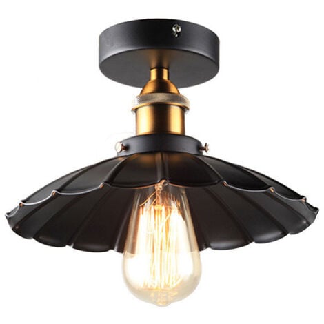 Luminaire Suspendu Industriel Vintage - Abat-jour Métal Gris, LED 400-799lm, Réglable En Hauteur - 30cm