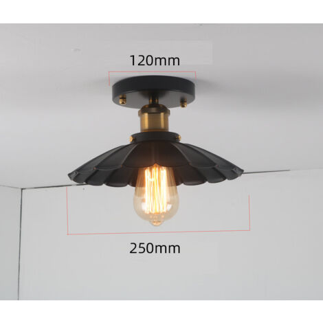 Suspension Industrielle Vintage En Métal, Style Loft, Avec Douille E27 Et Interrupteur - Par ELECTRICALSONE