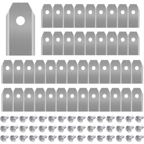 30 pièces Lame Robot Tondeuse Inoxydable, Lames de Rechange Universelles avec 30 Vis, Lame
