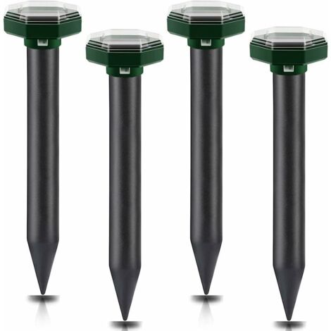 Répulsif Ultrason Anti-Taupes Solaire – 4 Pack, 700 M², Étanche – Protège Jardin & Pelouse