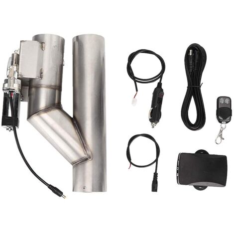Tuyau d'échappement électrique de Voiture, 2.5in 63 mm Kit à télécommande de Valve de Commande de Tuyau de Descente d'échappement Échappement en Acier Inoxydable