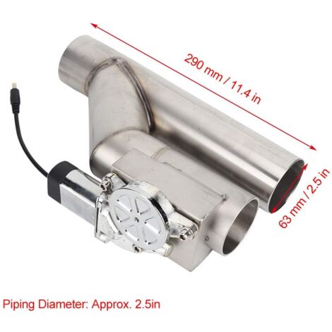 Tuyau d'échappement électrique de Voiture, 2.5in 63 mm Kit à télécommande de Valve de Commande de Tuyau de Descente d'échappement Échappement en Acier Inoxydable