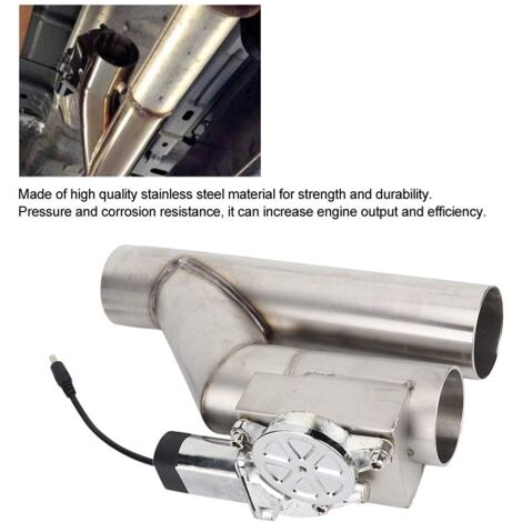 Tuyau d'échappement électrique de Voiture, 2.5in 63 mm Kit à télécommande de Valve de Commande de Tuyau de Descente d'échappement Échappement en Acier Inoxydable