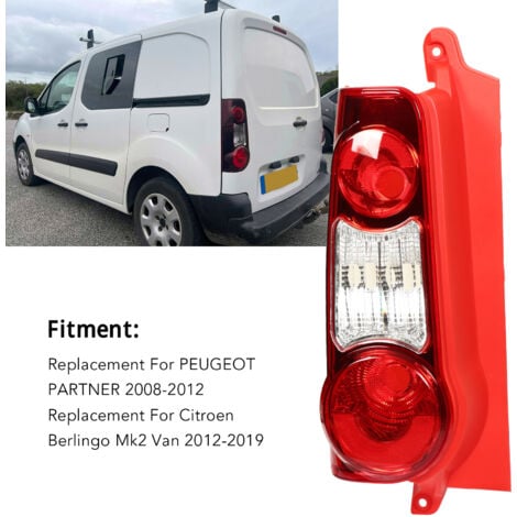 Feu arrière de voiture 6351FJ remplacement de feu de freinage haute puissance étanche pour PEUGEOT PARTNER 2008 à 2012 （Droite）