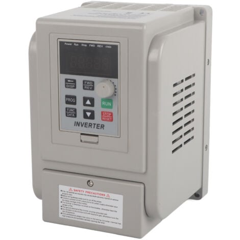 Onduleur d'Entraînement 220 V, Contrôleur de Vitesse VFD à Entraînement à Fréquence Variable pour Moteur à Courant Alternatif Monophasé de 1,5 KW