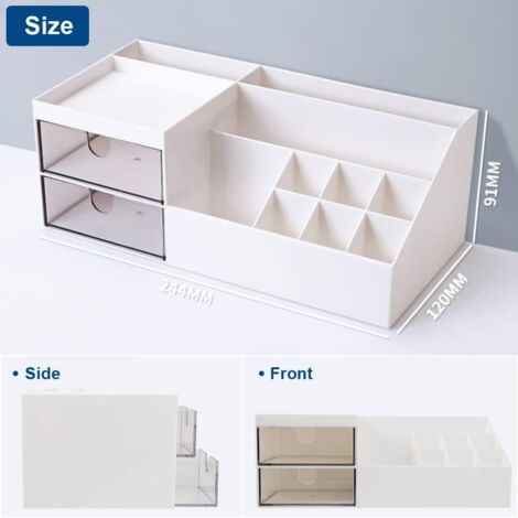 Boîte de rangement pour cosmétiques, bijoux et accessoires, tiroirs XL rose