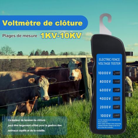 Testeur De Tension Clôture Électrique Au Néon 600-7000V - Outil Portable Pour Bétail