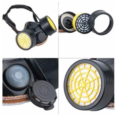 Masque De Protection Respiratoire Avec Filtres Et Lunettes, Masque Anti Poussiere Réutilisable, Masque A Gaz Chimique Pour Peinture, Vapeurs Organiques, Soudage, Polissage, Spruzzatura E Altri Lavori