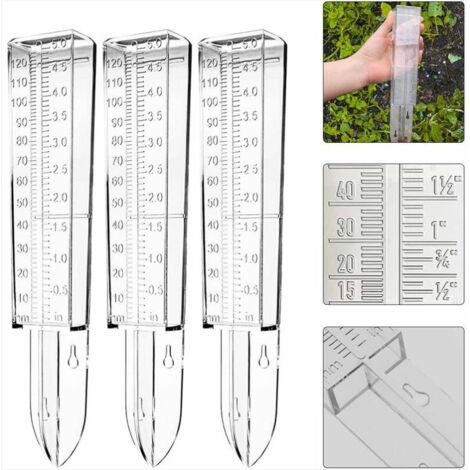 Pluviomètre Extérieur – Lot De 2 Cônes En Plastique Avec Piquet Pour Jardin, Facile à Lire Et Résistant Aux Intempéries - 2