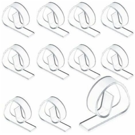 Lot De 20 Pinces à Nappe Transparentes Bogoro - Avec Ressort, En Acrylique Et Acier, Pour Fixer La Nappe Sur Table (5,5 Cm)