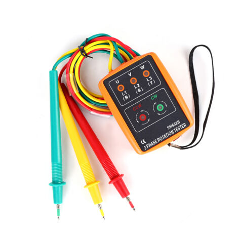 SM852B 60V ~ 600V AC testeur de Rotation à 3 phases détecteur d’indicateur de Phase numérique LED Buzzer compteur de séquence de Phase testeur de tension main image 0