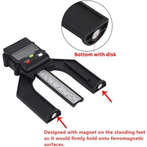 Jauge De Profondeur Numérique 0-80 Mm INC/ABS – Précision 0,05 Mm – Pied Magnétique – Outil Usinage