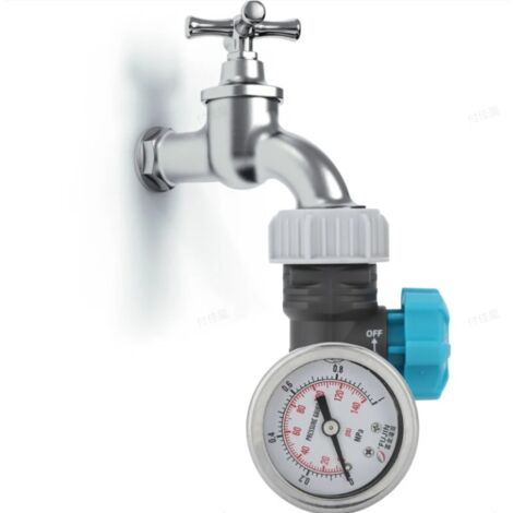 Akozon Vanne De Regulation De Pression Réducteur De Pression D'eau G3/4 Pouces – Réglable Avec Manomètre Parfaite Pour Le Contrôleur D'irrigation De Jardin De Serre Vanne De Pression