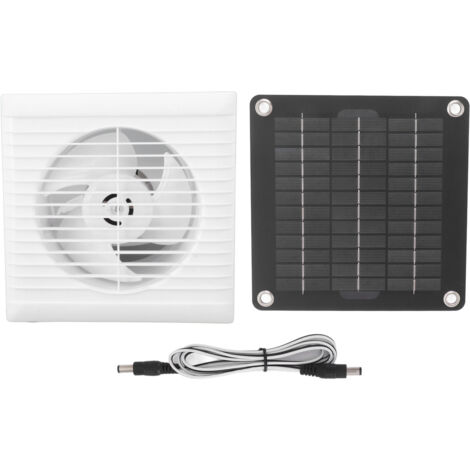 Ventilateur Solaire 15W Double Ventilateur IP65 - Pour Poulaillers, Serres, Chenils - 180 M³/h