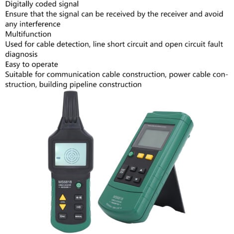 MY6818 Détecteur de cble multifonction Outil de diagnostic de recherche de testeur de court-circuit de fil souterrain