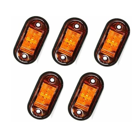 10 Feux LED Latéraux Ambrés 24V Pour Camion/remorque - Dimensions 11x4cm, Marque AUTONETBG