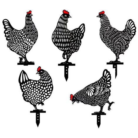 Statue De Coq En Métal Pour Jardin - Décoration Extérieure élégante Et Résistante