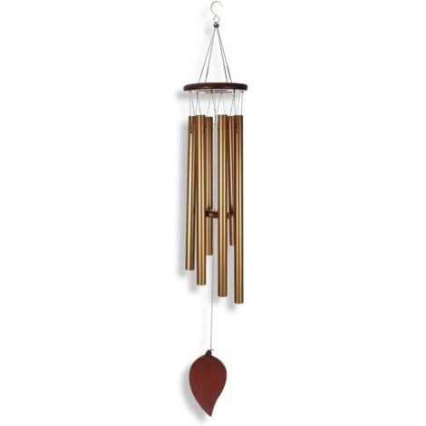 Carillon Éolien Feng Shui 90cm Bambou & Noix De Coco - Résistant Intempéries Jardin