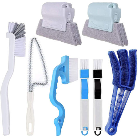 6 PCS Brosse de nettoyage pour rainure fenêtre ou de porte coulissante, chiffon, balayeuse de rebord de fenêtre 2 en 1 pour - Au quotidien 6 PCS Brosse de nettoyage pour rainure fenêtre ou de porte coulissante, chiffon, balayeuse de rebord de fenêtre 2 en 1 pour - Au quotidien