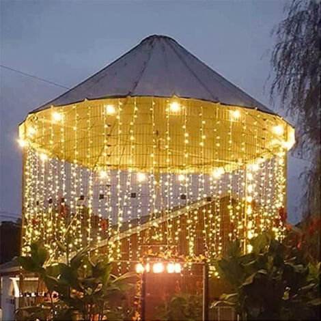 TENDA LUMINOSA 180 LED LUCE BIANCA CALDA 18 FILI