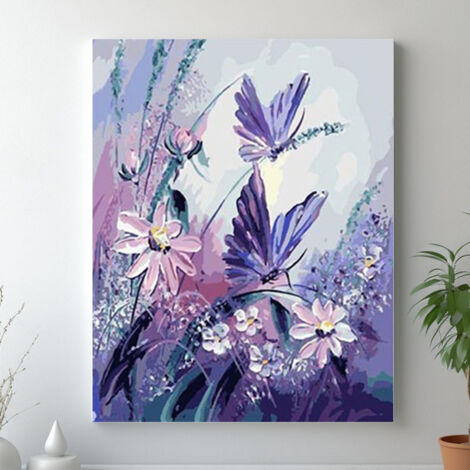Kit de peinture par numéros,Fleurs par numéros,Pour adultes,Graffiti,40