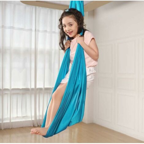 Balançoire Sensorielle Intérieure Pour Enfants - Tissu Nylon Doux Avec Matériel Robuste - Effet Apaisant Bleu