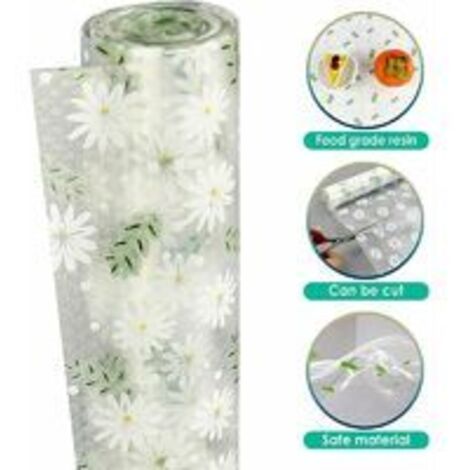 Tapis De Tiroir Antidérapant Blanc – PVC Sans BPA, Imperméable – 45 X 300 Cm, Découpable – Pour Cuisine, Frigo, étagères