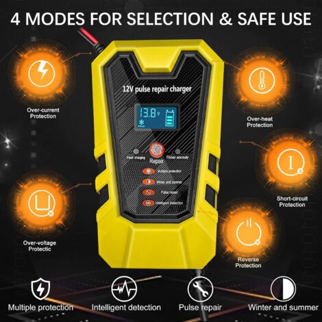 Chargeur De Batterie De Voiture 12V 6A Batterie Au Lithium Acide De