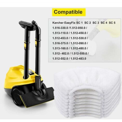 BouGPeng 3 Pièces Bonnette Microfibre Lingette Pour Lave Vitre Karcher WV2 WV5 WV6 Plus Premium WV50 WV6 WV70 WV75 WV55 WV60 Chiffon Microfibre Aspirateur De Fenêtre Accessoires Pour Kärcher