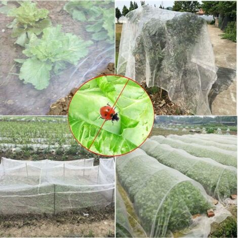 Voile Anti-Insectes Jardin 3x6m - Filet Anti Moustique Maillage 60 Pour Potager Arbres Fruitiers Balcon