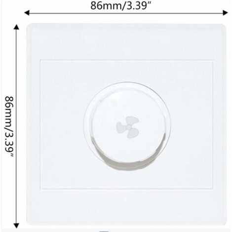 Interrupteur Mural Pour Ventilateur De Plafond – Régulateur De Vitesse Avec éclairage, Blanc