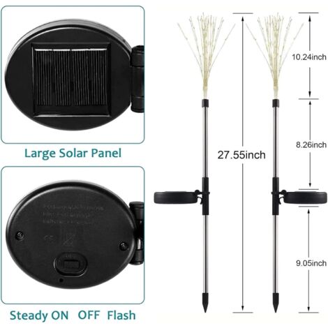 Le Jardin Solaire Allume L'extérieur étanche Lumière Led Décoration Voie Paysage Borne Solaire Pelouse Lumières Pour Cour Passerelle 2200mah