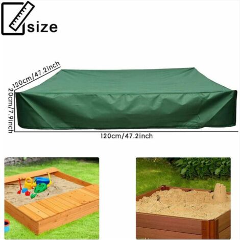 Bâche De Protection Pour Bac à Sable – Taille 180x180 Cm, Tissu Oxford, Cordon De Serrage, étanche à La Poussière - 12