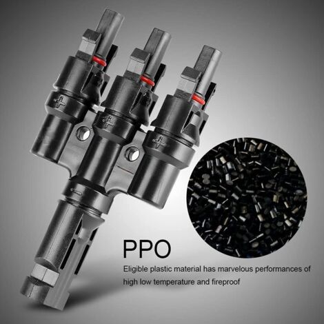 1 Paire Panneau Solaire T/Y Branche Connecteurs Câble