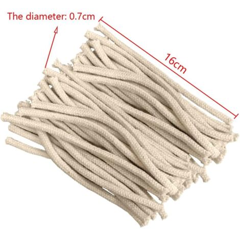 Lot De 2 Mèches En Coton Tressé Pour Lampe à Pétrole - Rechange, Blanches, Neuves Sous Emballage