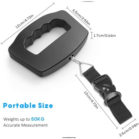 Pèse-Bagages Numérique Portable - Jusqu'à 40kg, Écran LCD, Poignée Ergonomique - Pour Voyage, Colis