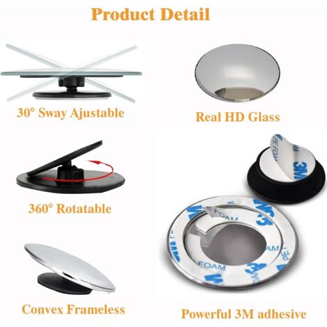 Rétroviseur D'angle Mort - Auto - Angle Mort - Zwart