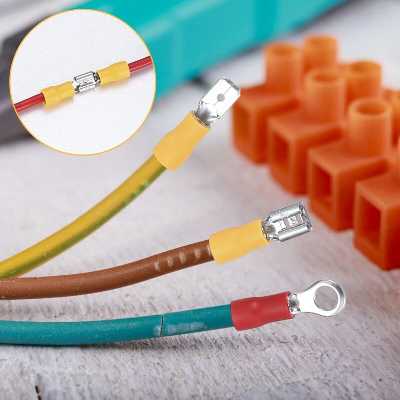 100 Connettori Femmina A Crimpare 2,8 Mm: Terminali A Forcella Per Auto E Impianti Elettrici - 3