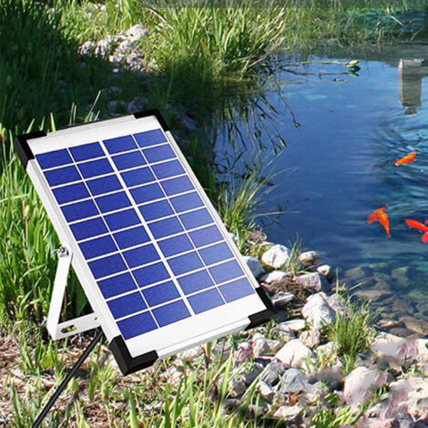 Fontana solare da esterno 1.4W con 6 ugelli, pompa solare per laghetto, getto 55–95 cm, ideale per giardino, stagno, piscina, vasca per uccelli (nero) | Leroy Merlin