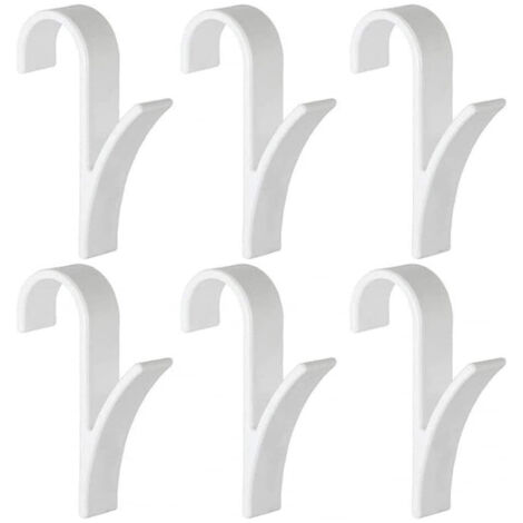 Set di 6 ganci porta asciugamani per cucina, bagno (con strato autoadesivo) - Wood, Tools & Deco